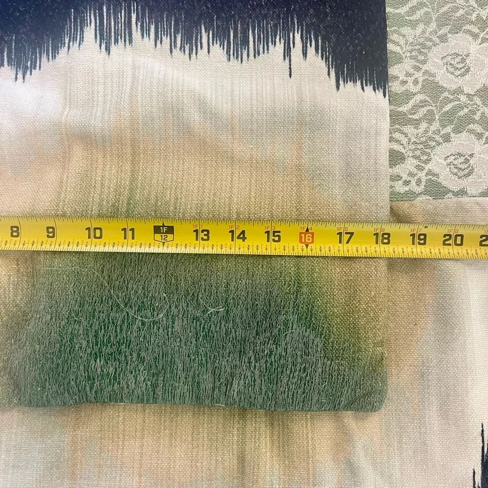 West Elm Two Pillow cover’s Beige,Blue,Green